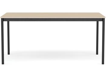 Base Table in Lacquered Oak with Black Plywood Edge and Black Legs by Muuto  image