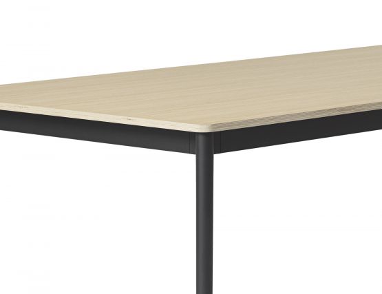 Oak Black Base Table