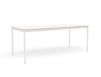 White Base Table Plywood Edge, White Legs by Mika Tolvanen Muuto image