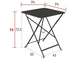 Fermob Bistro Table Square 71 Specs