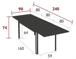 Costa Extendable Table Measurements