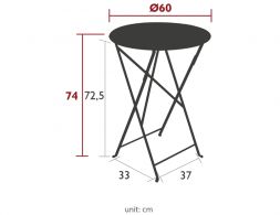 F1 Bistro Table Round 60 Measurements