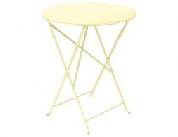 Fermob Bistro Table Round 60 Frosted Lemon