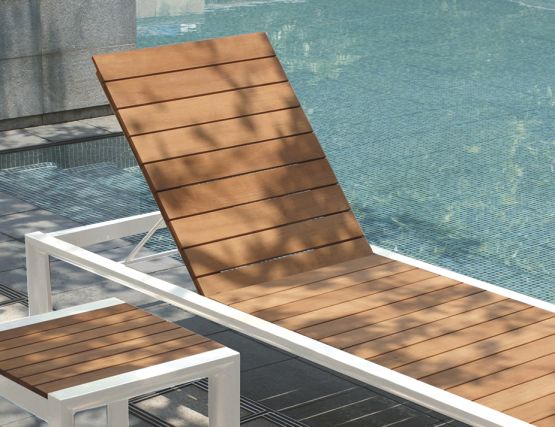 Teak Sunlounge Outdoor Use