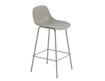 Fiber Stool with Backrest Tube Base by Iskos Berlin for Muuto image