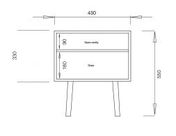 Bedside Table Square