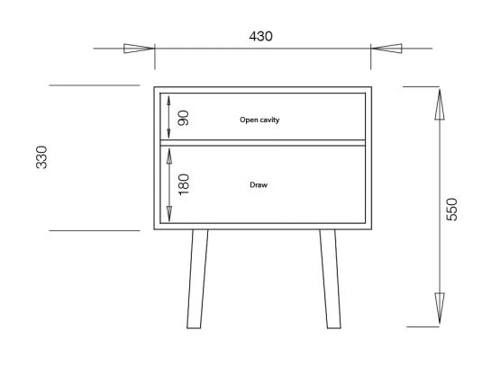 Bedside Table Square