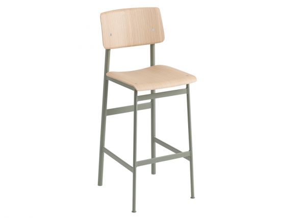 Loft Stool_0010_Loft Bar Stool 75 Dusty Green Oak Muuto 5000x5000 Hi Res