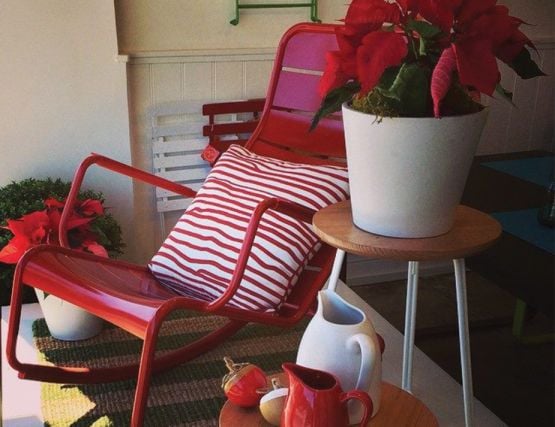 Red On Balcony