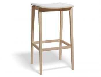 Stockholm Stool Natural European Oak with White Pad by Mads Johansen for TON image