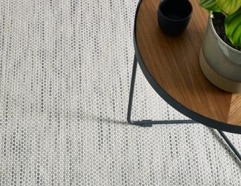 Subi Silver Ivory Flatweave Wool Rug  image