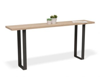 Odense Black Steel Leg Solid European Oak 170cm Console by Bent Design image