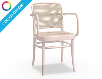 811 Hoffmann Custom Colour Armchair with Cane Seat and Cane Backrest by TON  image