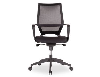 Mokum Office Chair - Black - Upholstered Black Padded Seat image