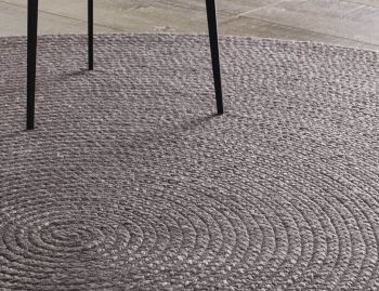 Paddington Charcoal Round Wool rug  image