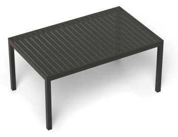 Halki Outdoor Dining Table 160cm x 90cm Matt Charcoal aluminium by Bent Design image