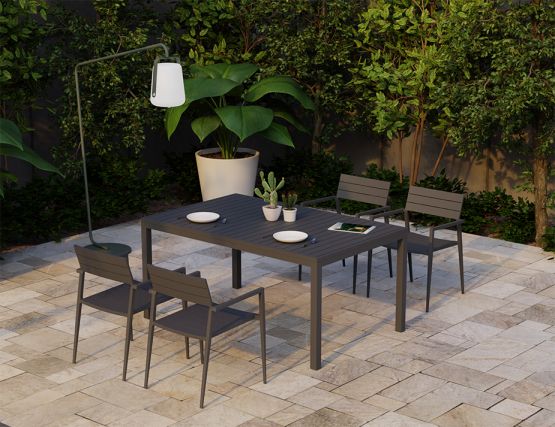 Halki 160 Table Outdoor Dining Set Modern