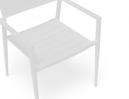 Halki White Aluminium Garden Seat