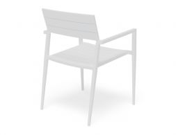 Halki White Powdercoat Outdoor Seat