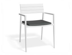 P 1 Halki Chaircushion White Darkgrey
