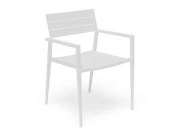 Halki Outdoor Armchair Matt White Aluminium by Bent Design image