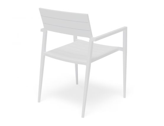 Halki White Powdercoat Outdoor Seat