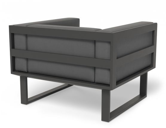 Outdoor Single Sofa Charcoal