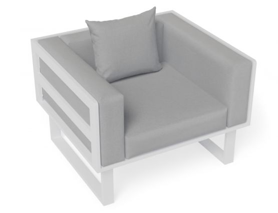 White Single Sofa Outdoor