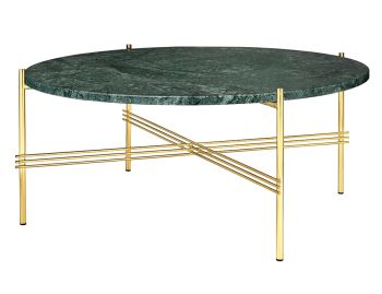 TS Coffee Table Large Round 80cm Dia with Brass Base by GUBI image