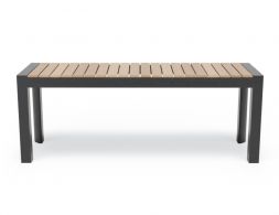 Outdoor Bench Teak Aluminum