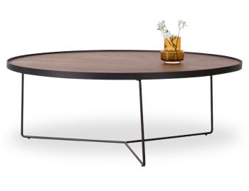 Alora Large Coffee Table American Walnut w Black Legs by Bent Design image