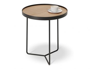 Alora Side Table European Oak with Black Legs by Bent Design image