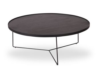 Alora Large Coffee Table Black Stained American Ash with Black Legs by Bent Design image