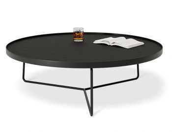 Alora Large Coffee Table Black Stained American Ash with Black Legs by Bent Design image