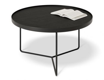 Alora Medium Coffee Table Black Stained American Ash with Black Legs by Bent Design image