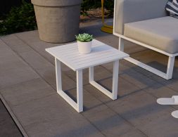 Aluminumwhitesidetableoutdoor