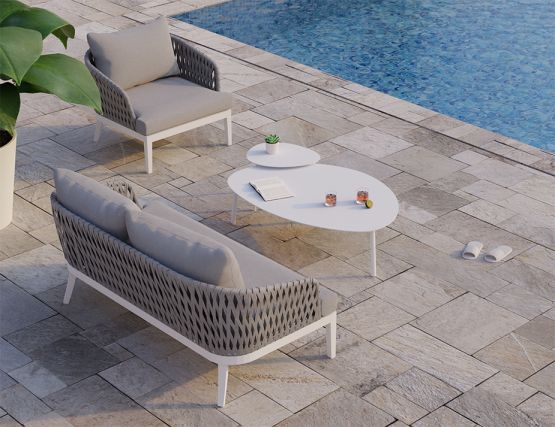 Alma Set White Poolside Outdoor Durable Lounge