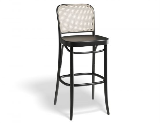 811 Barstool 78cm Caneback Blackgrain