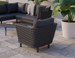 Siano Charcoal Back Lounge Chair