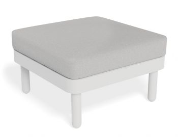 Siano Modular Pouf Matt White with Light Grey Cushion by Bent Design image