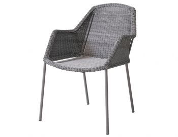 Light Grey Breeze Outdoor Stackable Dining Chair No Seat Cushion by Strand & hvass For Cane-line image