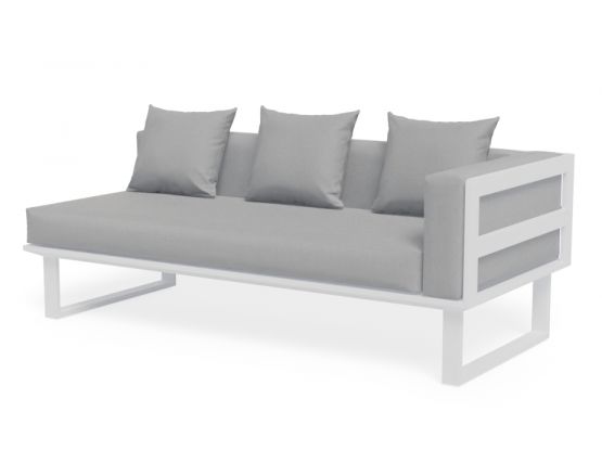 Outdoor White Right Arm Sofa