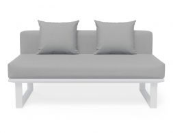 Cushion White No Arm Long Sofa Modern Vivara