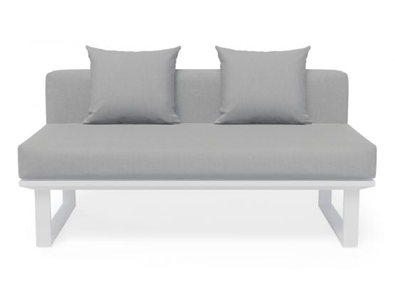 Cushion White No Arm Long Sofa Modern Vivara