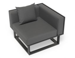 Vivara Collection Corner Sofa Charcoal