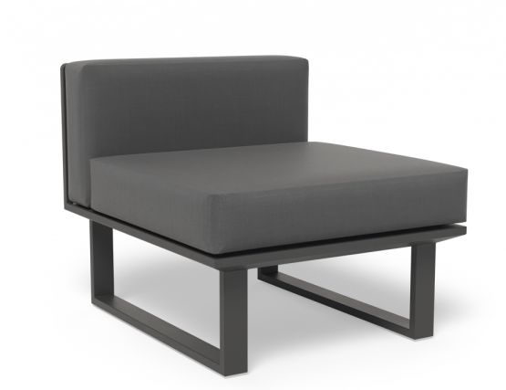 Charcoal No Arm Sofa Vivara 