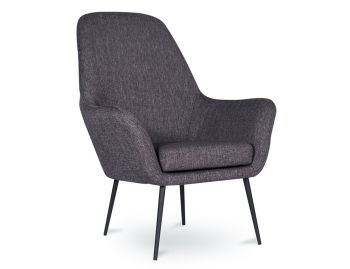 Soho Lounge Armchair in Charcoal Fabric by Bent Design image