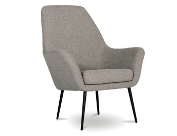 Soho Lounge Armchair in Light Grey Fabric by Bent Design image