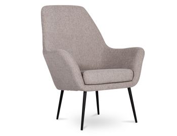 Soho Lounge Armchair in Light Grey Fabric by Bent Design image