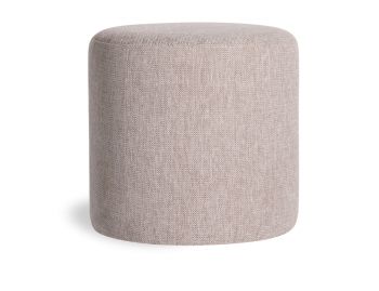 Tito Round Ottoman in Light Grey Fabric by Bent Design image